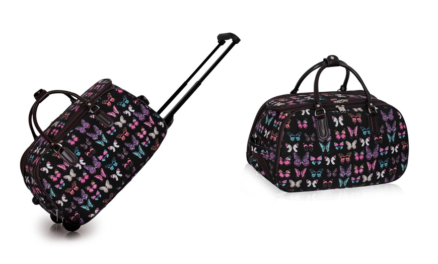 Image 2: Butterfly Wheeled Holdall Bag 