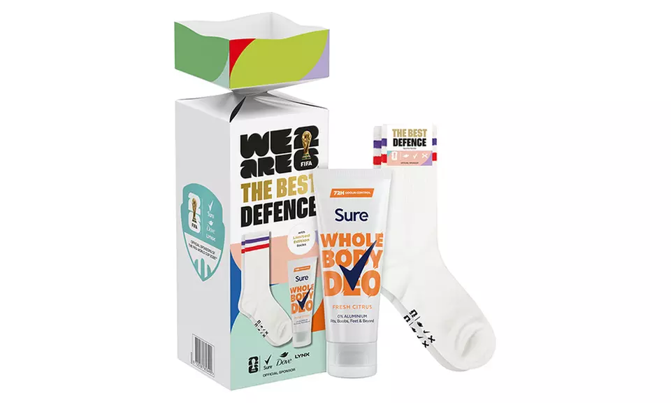 The Best Defence FiFA Gift Mens Whole Body Deodorant & Socks Gift Set