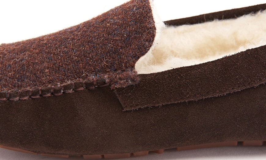 Image 5: Men's Harris Tweed Slippers