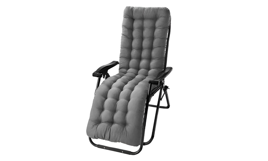 Image 8: Chaise pliante avec coussin et dossier inclinable