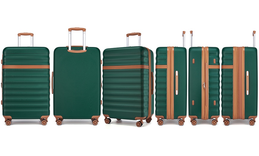 Image 16: Kono Hard Shell Suitcase One or 3-Piece Set