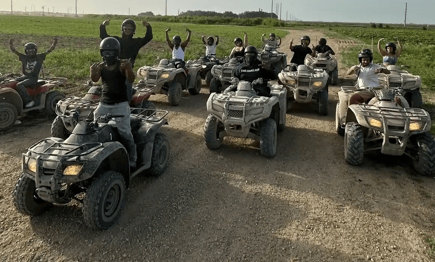 Image 2: Double the Fun w/ 1 Hour Single or Double Seater ATV Quad Experience 