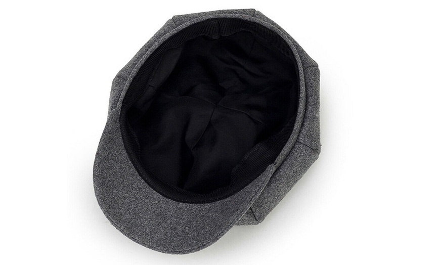 Image 15: Artist Vintage Newsboy Cabbie Peaked Beret Cap Warm Baker Boy Visor Hat Flat Cap