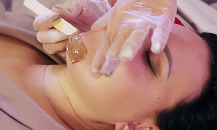 Full Face Wax or Thread and Eye Brow Threading - Luxe Glow Studio