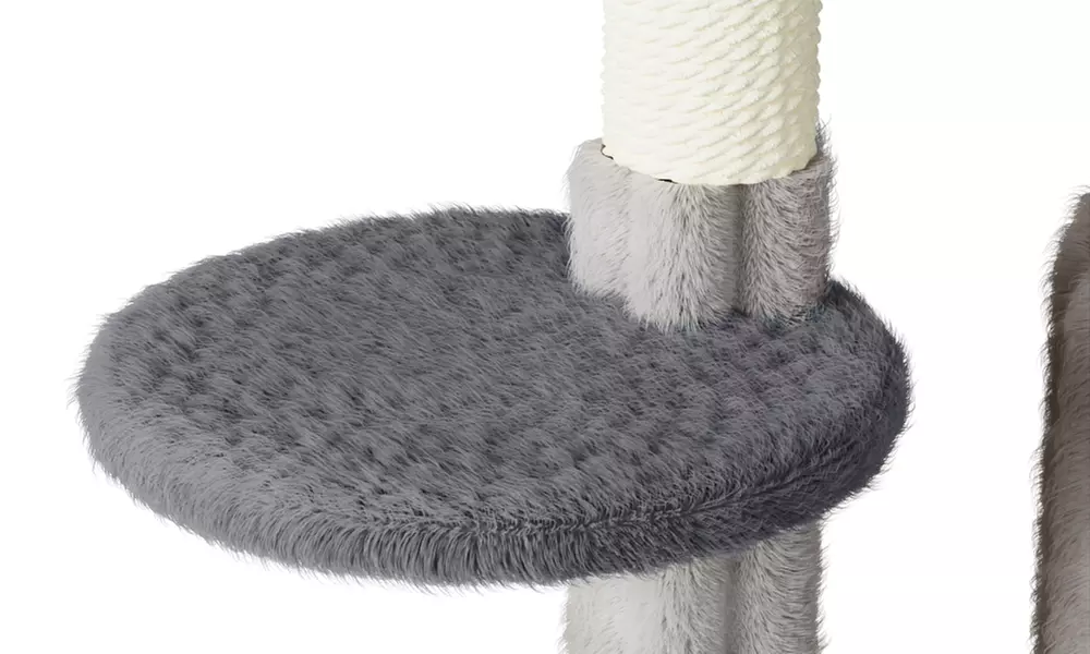 Meerlaagse grijze kattenboom