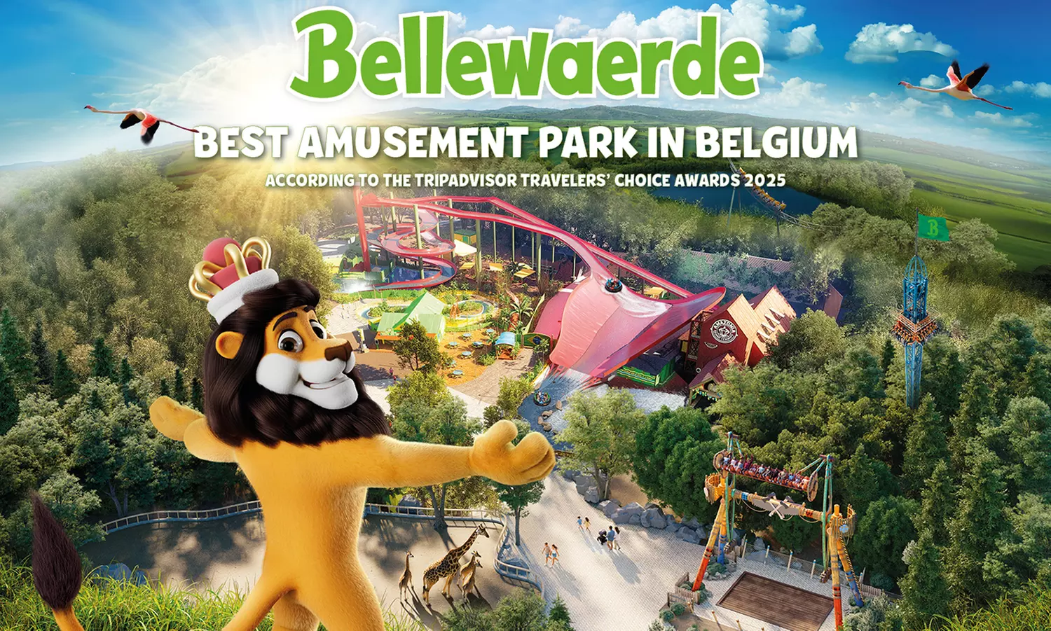 Eintrittskarte für den Bellewaerde Park für 1 Person