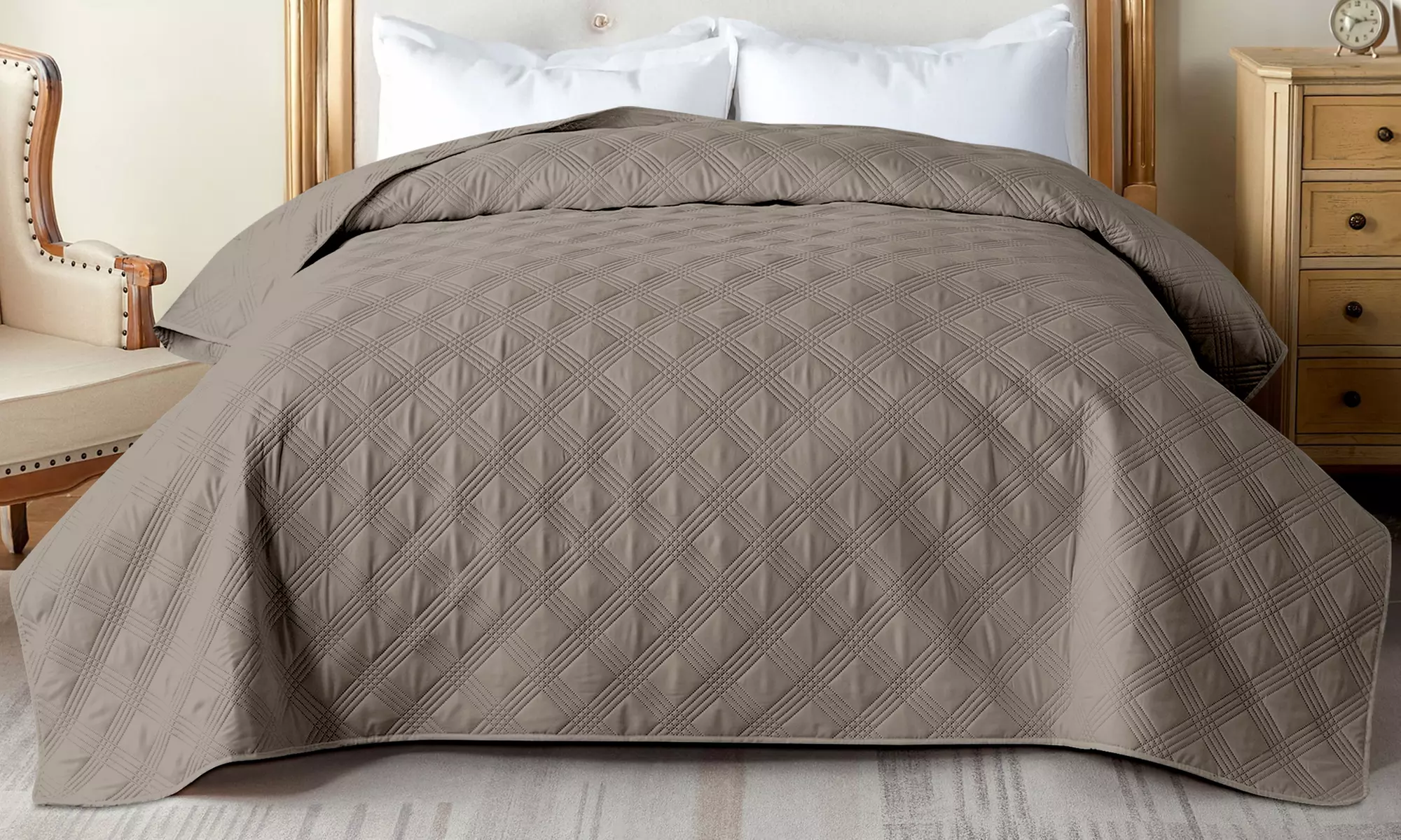 Couvre-lit léger matelassé "Birmingham" en satin