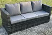 Fimous Outdoor-Lounge Gartenmöbel-Set aus Polyratten in Grau - Second Medium