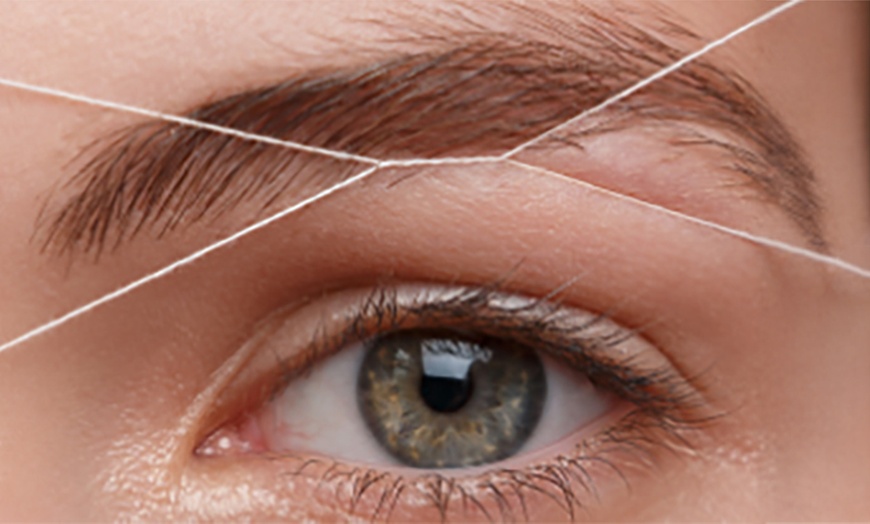 Image 1: Flawless Brows: Eyebrow Threading + Upper Lip or w/ Optional Brow Tint