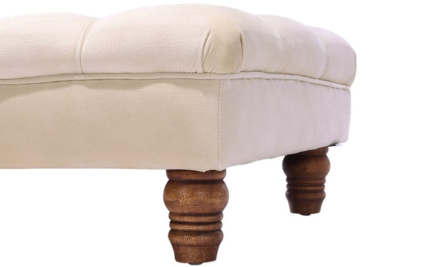 Image 5: Polsterhocker mit Knopfheftung