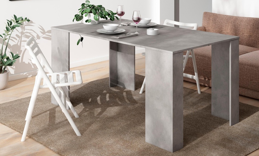 Image 22: Extendable Console Table for 8 Diners