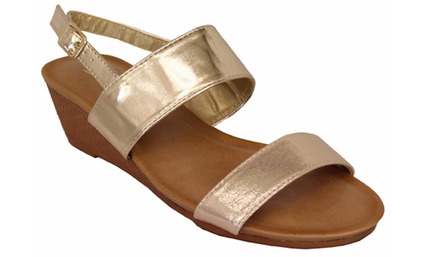 Image 5: Women's Slip-On Wedge Heel Sandals