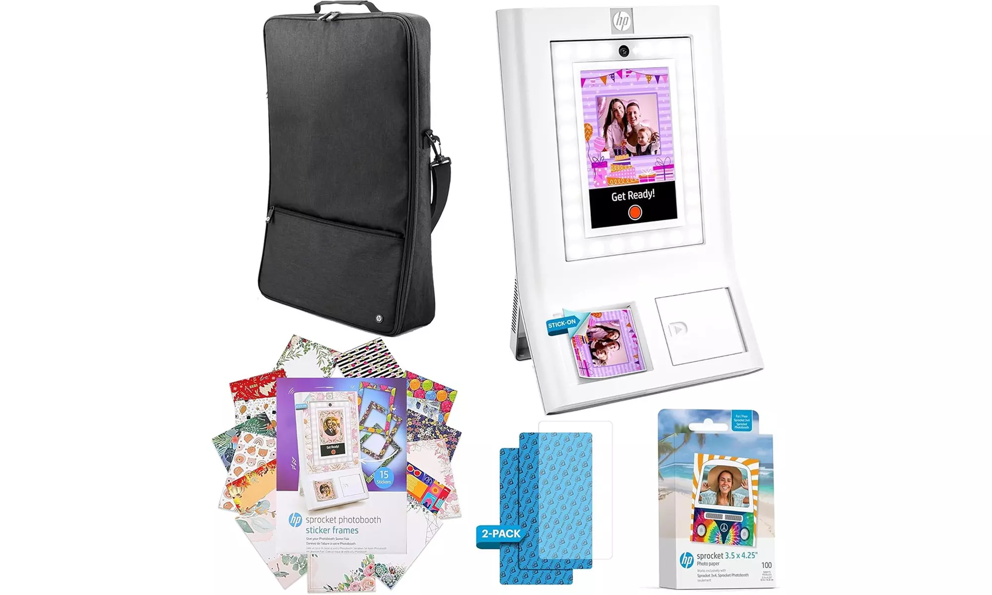 HP Sprocket Photobooth 3x4 Photo Printer with Paper and Screen Protector  - Second Medium