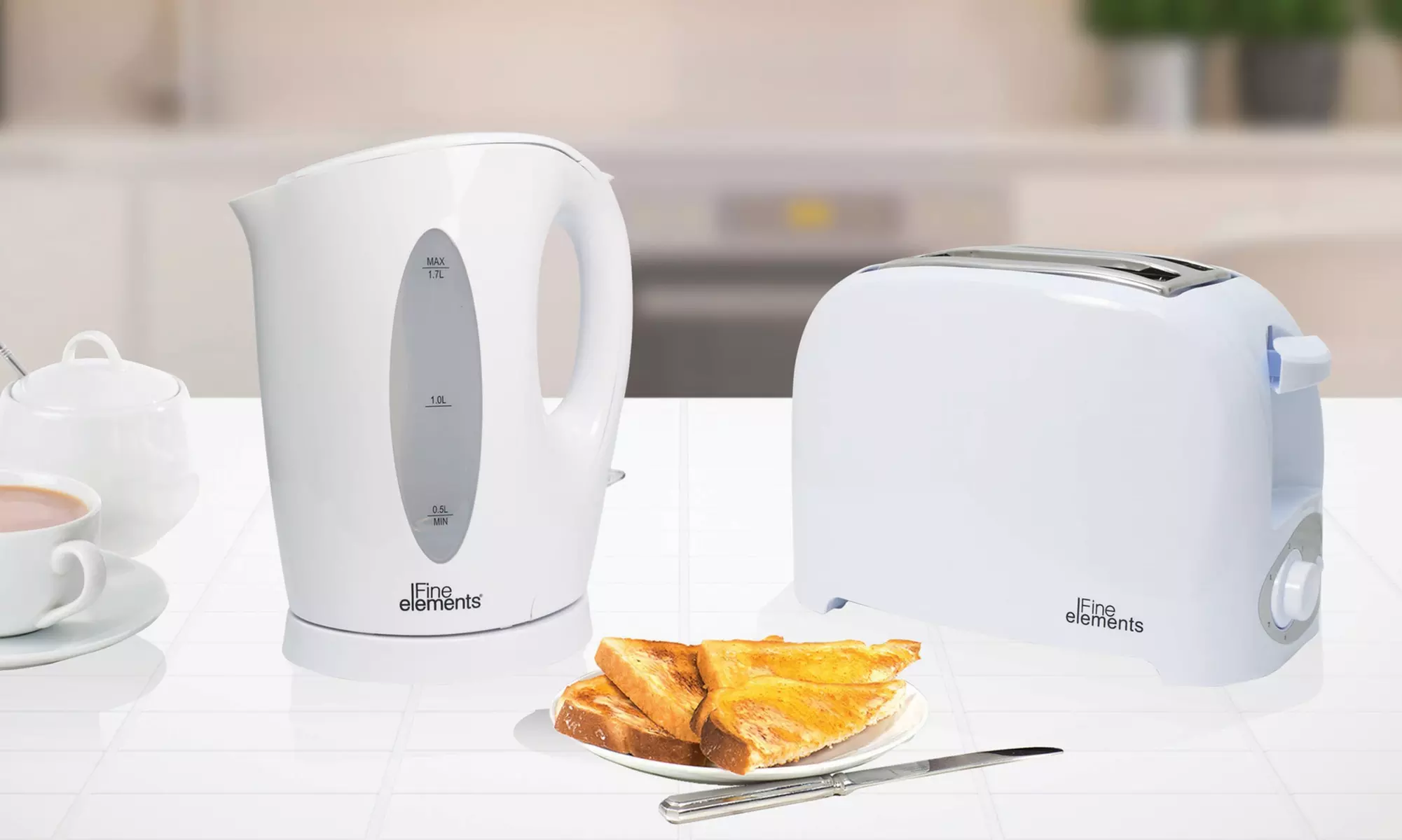 Fine Elements Two-Slice Toaster and Kettle - Primary Image