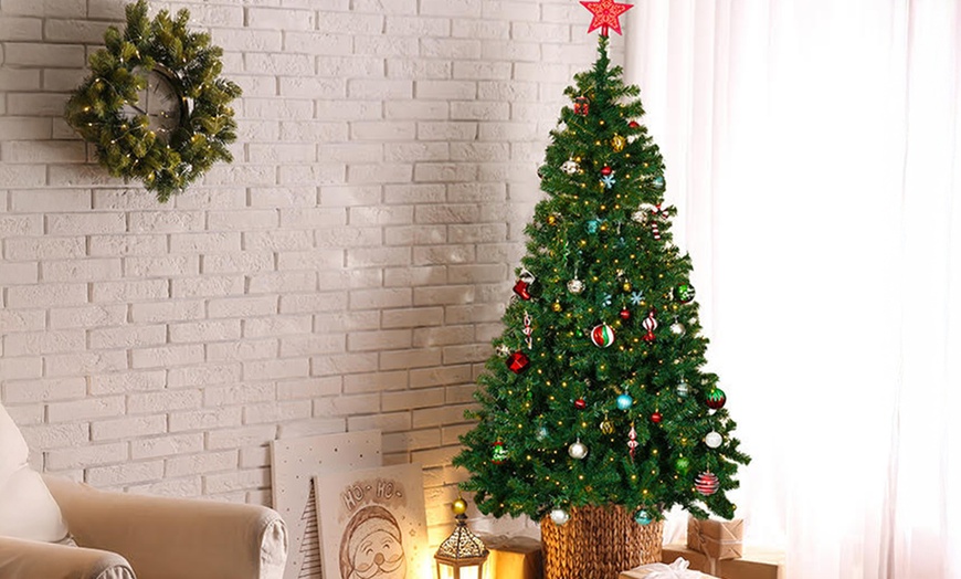 Image 2: Alivio 6ft Artificial Christmas Tree with LED Lights