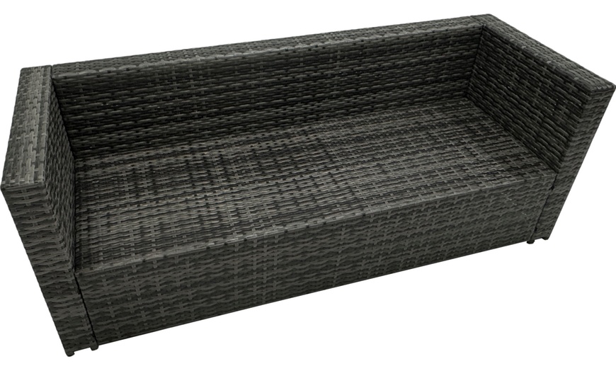 Image 4: Fimous Wicker Outdoor Rattan-Effect Garden Furniture Set 