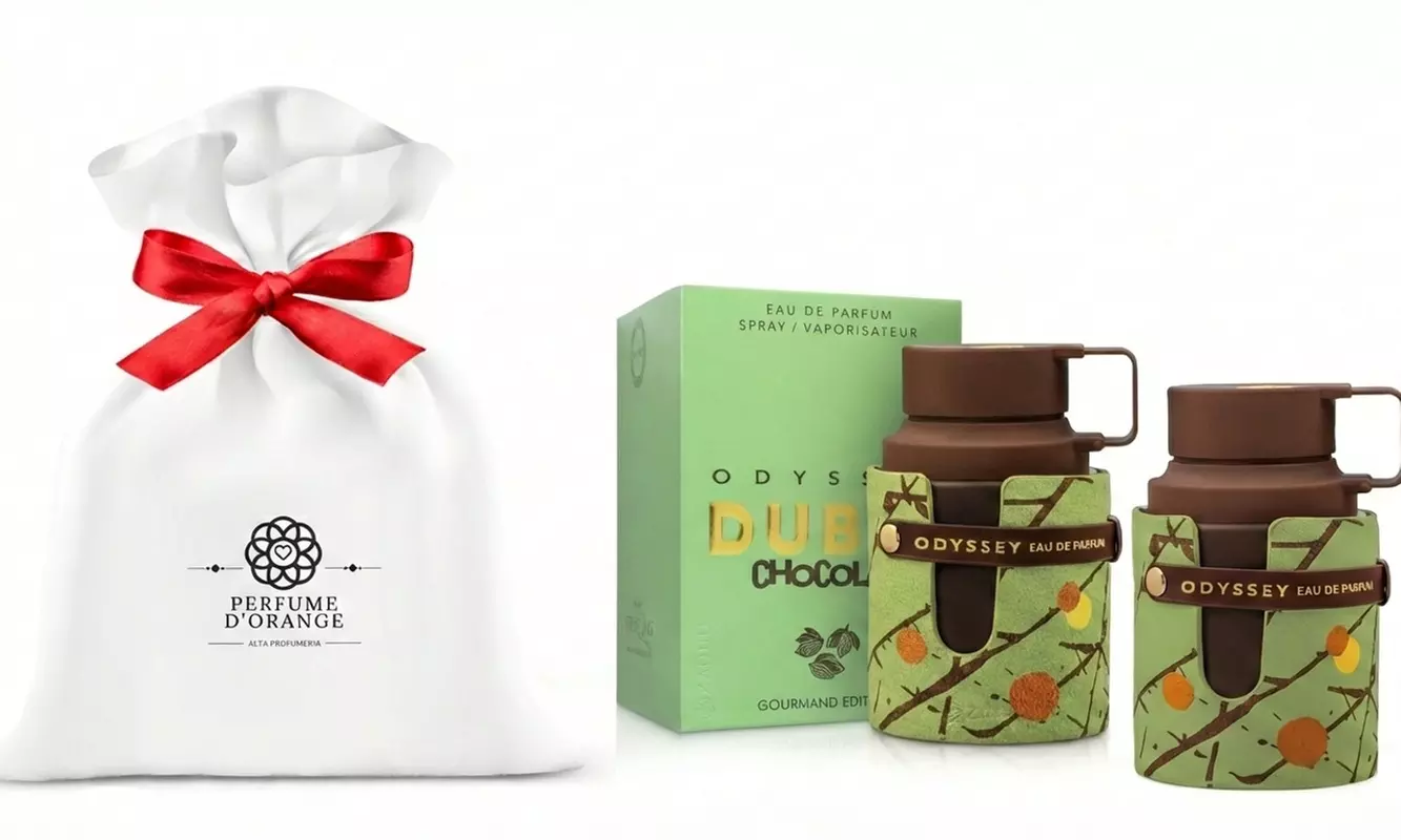 2 eaux de parfum "Odyssey Dubai Chocolat" Armaf de 100 ml avec sac-cadeau - Primary Image