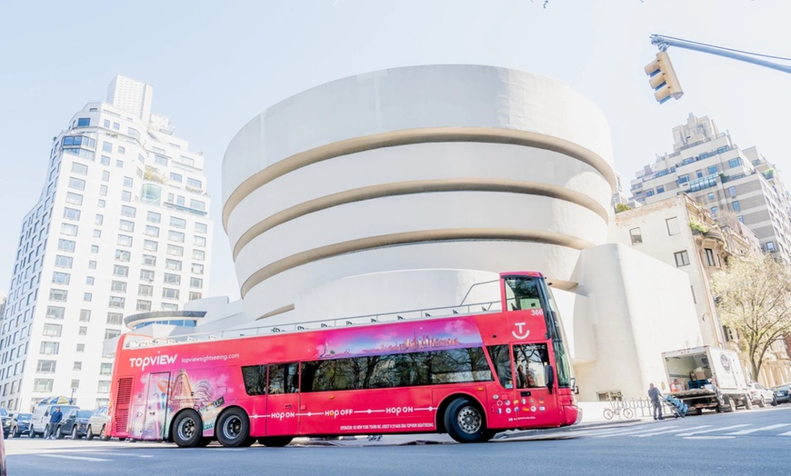 Image 1: Up to 40% Off 24 Hour Hop On Hop Off Bus NYC Tour Package! 