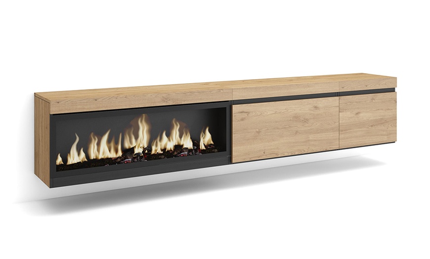 Image 28: Meuble TV suspendu avec grande capacité de rangement  