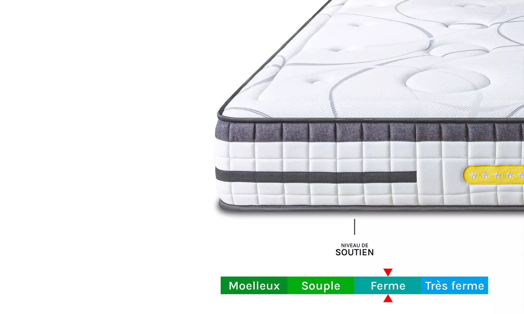 Matelas "Concorde" à mémoire de forme et ressorts ensachés