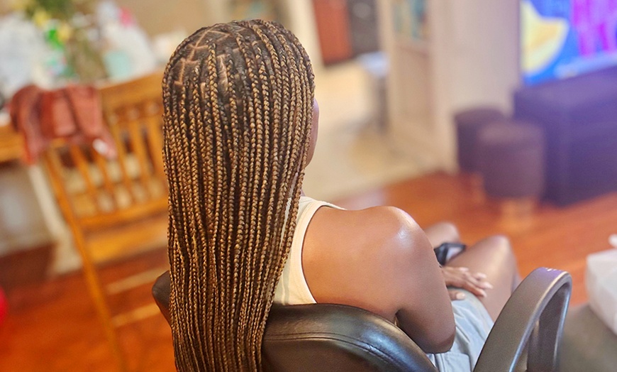 Image 5: Medium or Large Knotless Braids & Cornrow / Stitch Braid Options

