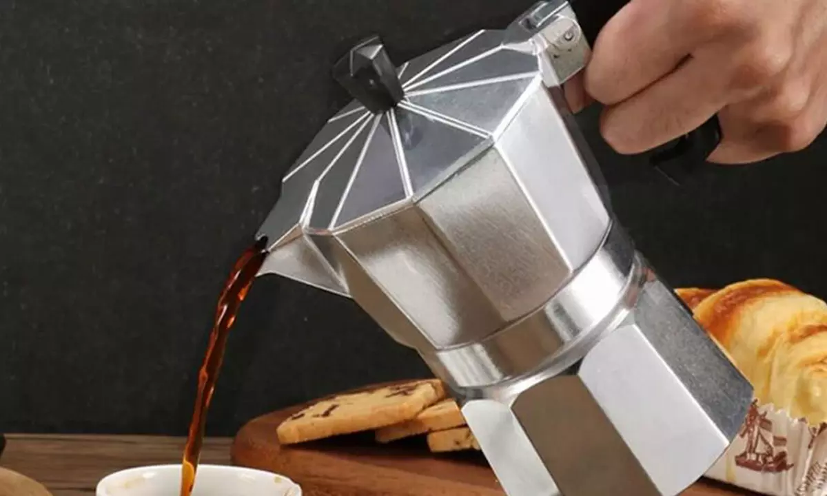 Stovetop Espresso Coffee Maker 1/3/6 Cups Moka Latte Stainless Pot