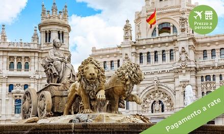 Volo A-R con hotel per 1 persona (1ª rata): 2 notti / Malpensa / Nov-Dic - ✈Madrid: Volo diretto più 2 o 3 notti in hotel 4* - pagamento in 3 rate