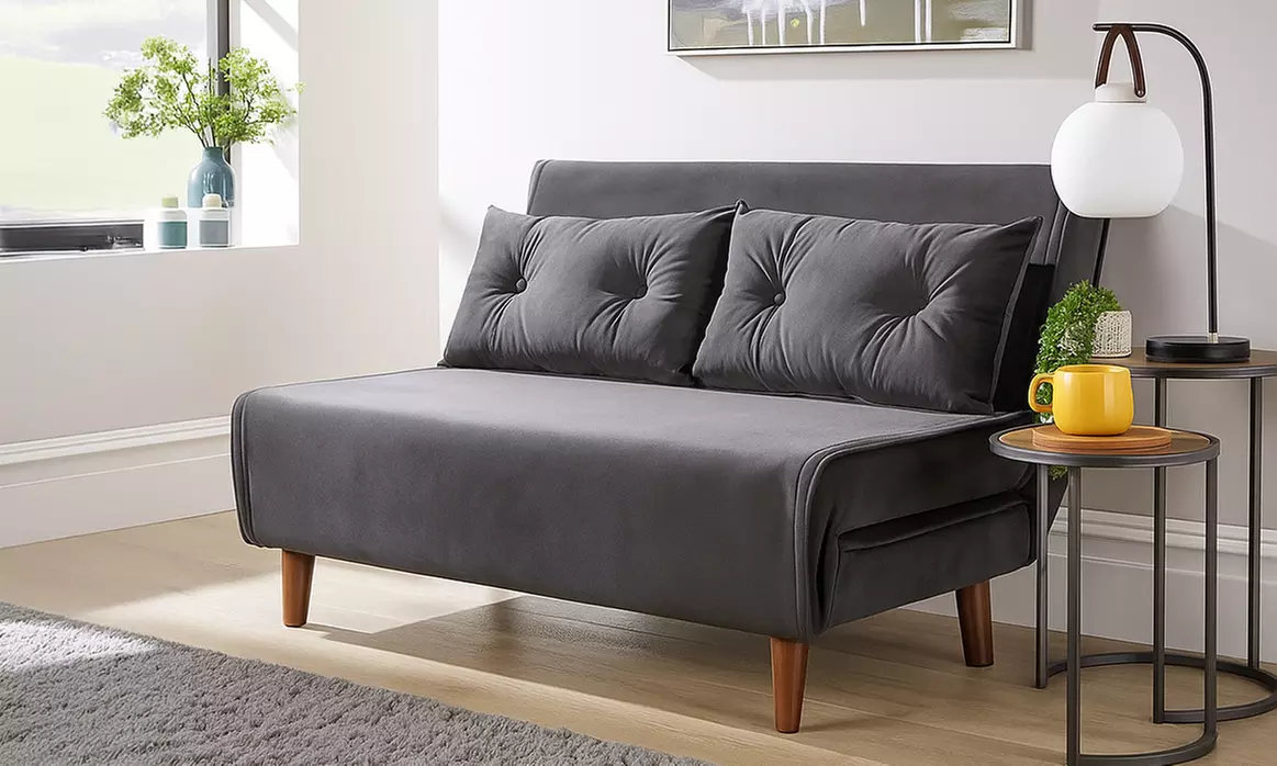 2 Seater Sofa Bed with Cushions