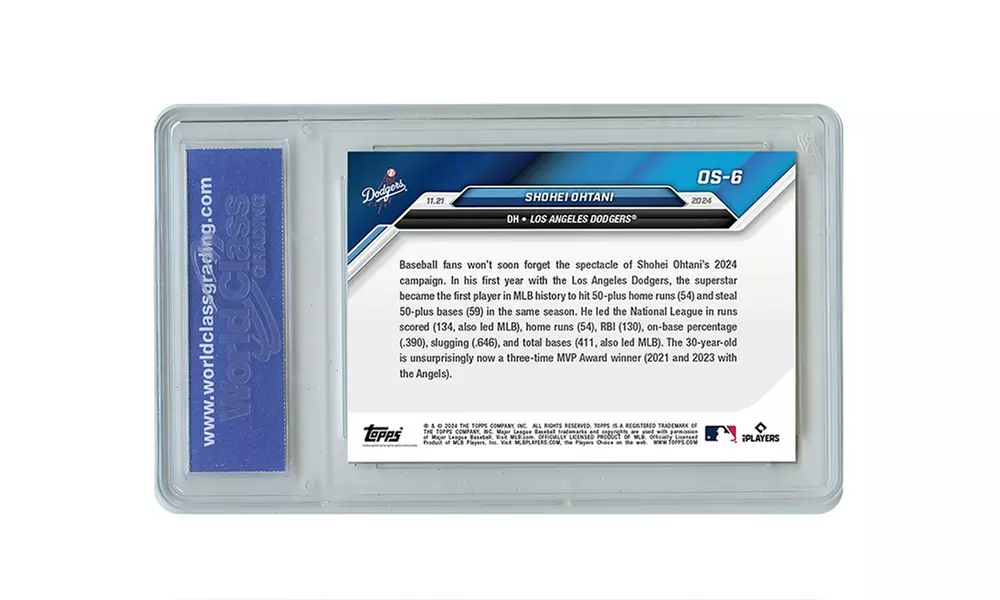 2024 MLB Topps Now Shohei Ohtani MVP Card #OS-6 Certified Gem Mint 10