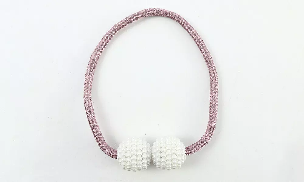 2Pcs Curtain Tie Backs Magnetic Ball Buckle Holder Tieback Clips Window Home