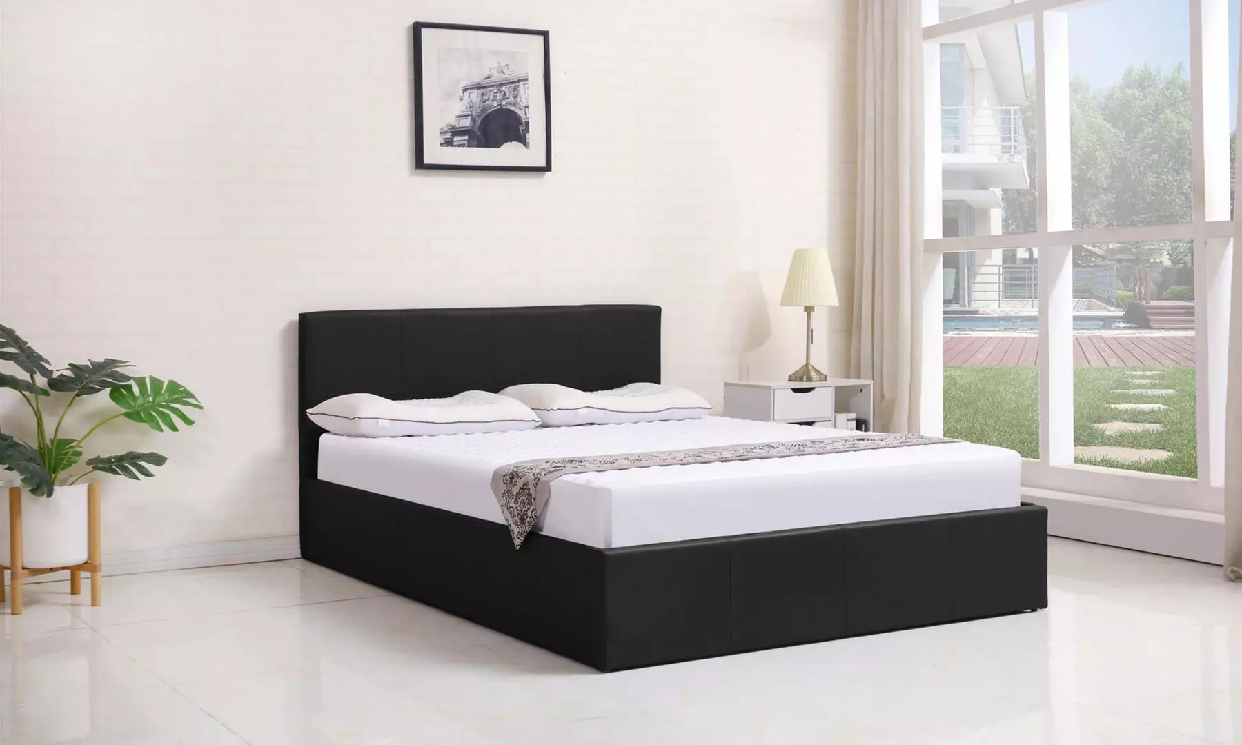 Side Lift Ottoman Storage Bed
