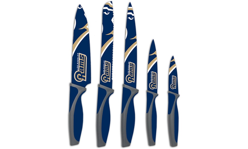Image 68: The Sports Vault NFL Kitchen Knife Set (5-Piece)