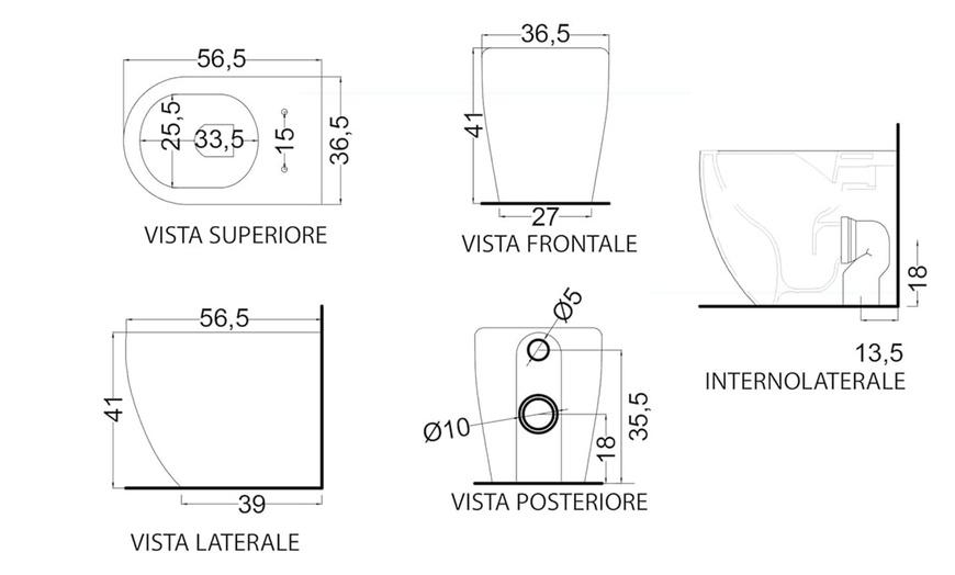 Image 14: Set di sanitari filomuro
