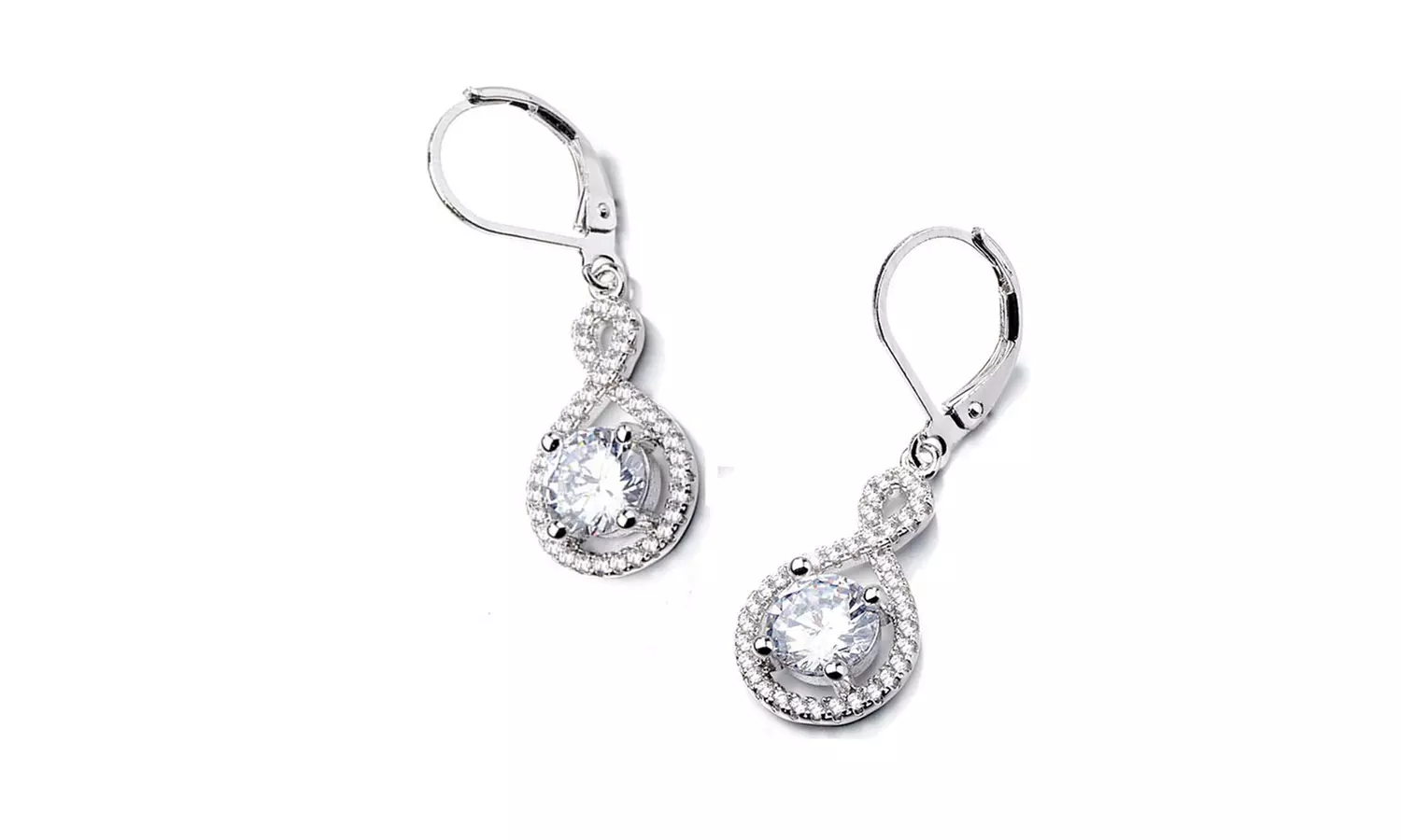 18K Gold Plated Infinity Leverback earrings