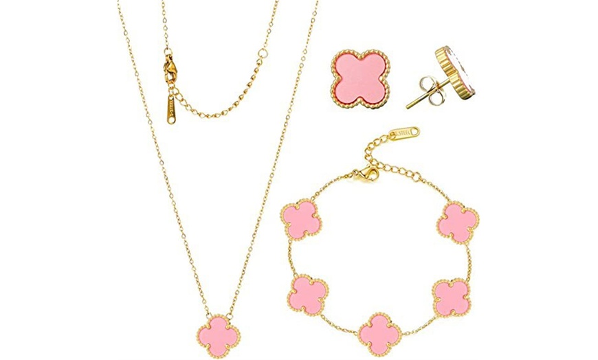 Image 10: Four-Leaf Clover Themed Jewellery Set 