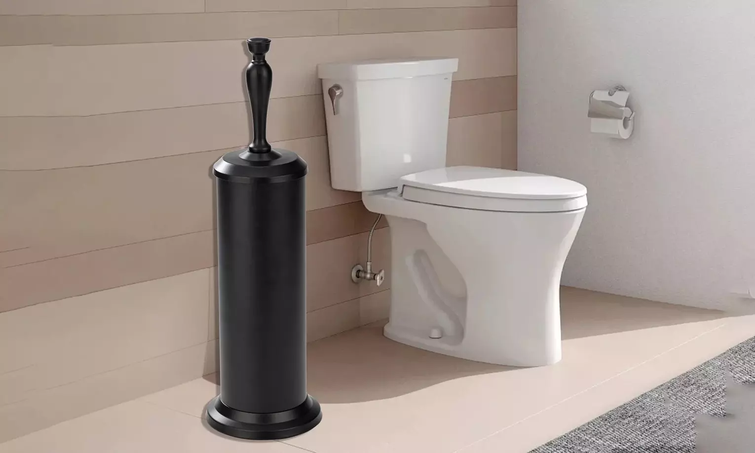 Toilet Bowl Brush with Extra Long Handle and Durable Bristles