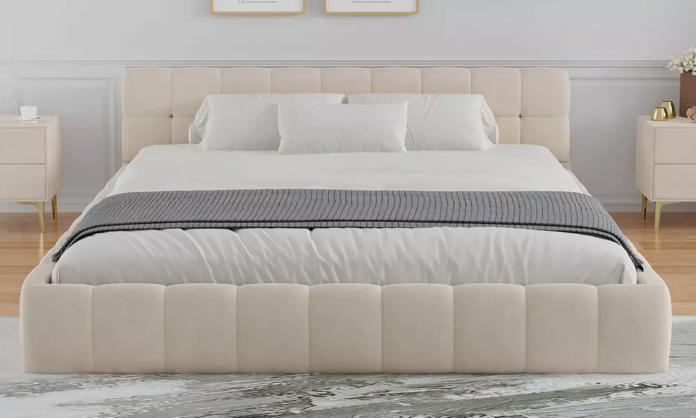 Lit nuage "Princeton" en velours, de la marque Kocoon