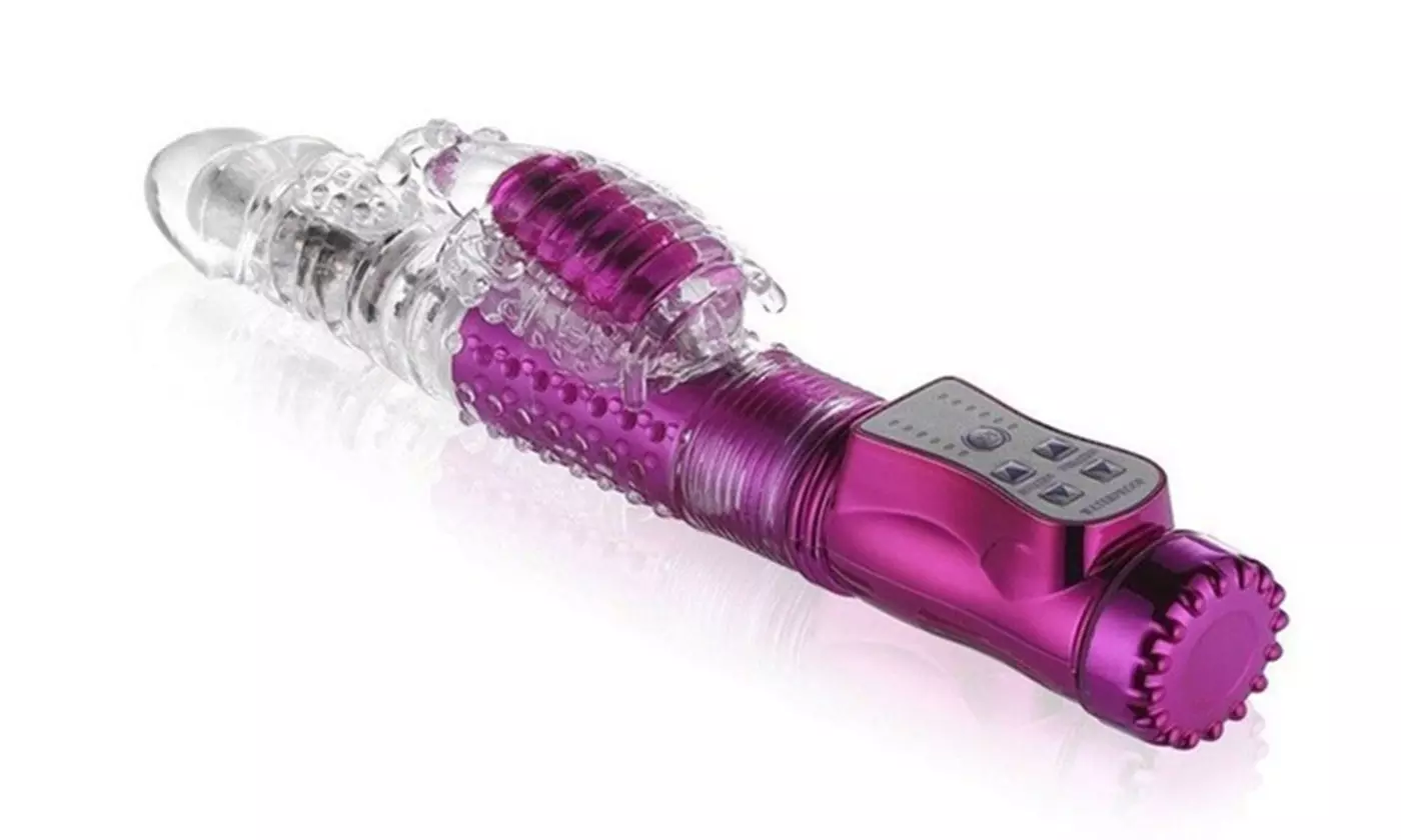 30 Speed Rotating & Vibrating Dildo Stick G-Spot Rabbit Vibrator