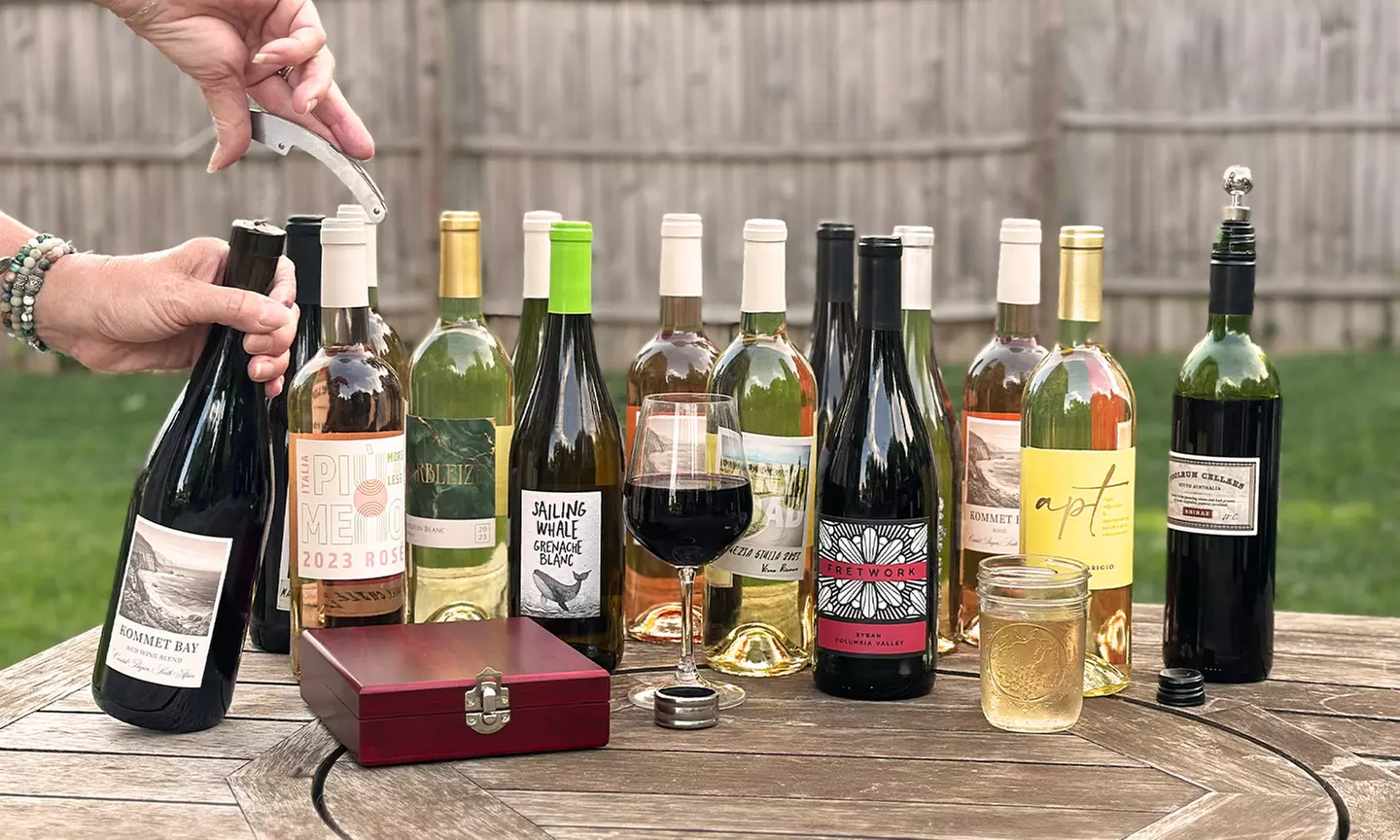 Mixed Wine + Gift—15 bottles with $30 Bonus from Swirl (74% Off)