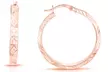 Italian 18K Rose Gold Plated Sterling Silver Hoop Collection - Second Medium