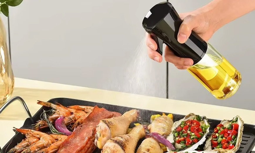 Image 1: Pack of Two Oil Spray Bottles, 220ml 