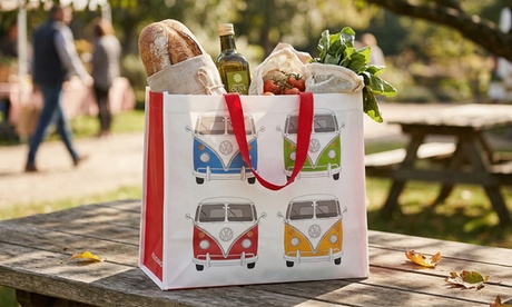 Groupon Women's Puckator Volkswagen Vw T1 Camper Bus Design Reusable Shopping Bag 24L
