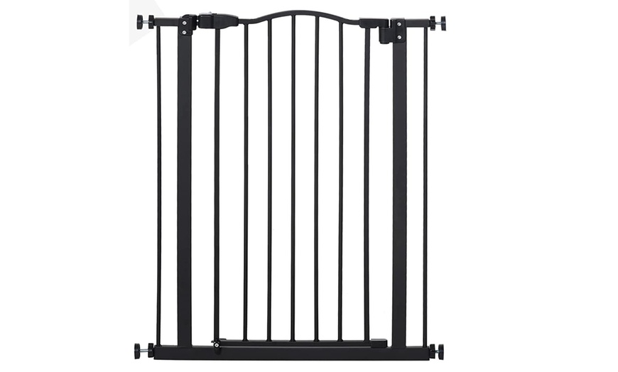 Image 19: PawHut Adjustable Pet Safety Gates for Secure Doorway & Stair Barriers