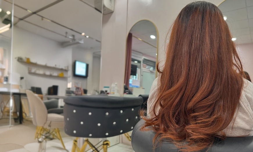 Image 1: Haircut + Shampoo, Conditioning & Blow-dry + Choice of Hair Color 