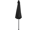 Image 33: Large 3m Black Rotating Outdoor Parasol with Multiple Base Styles