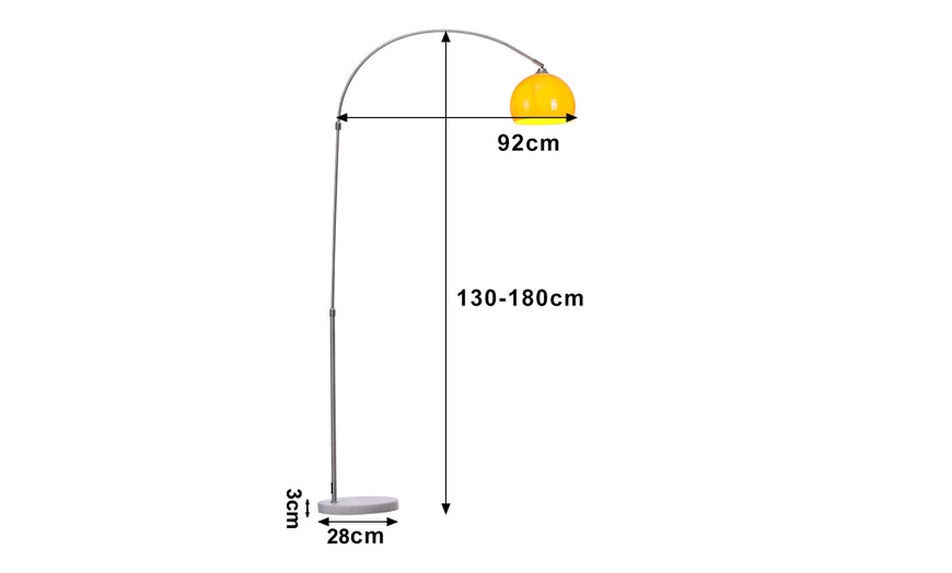 Image 9: Arched Floor Lamp with Marble Base