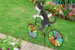 20" Animal Bike Wind Spinner Windmill Garden Funny Cat Dog Whirligig Pinwheel - Second Medium
