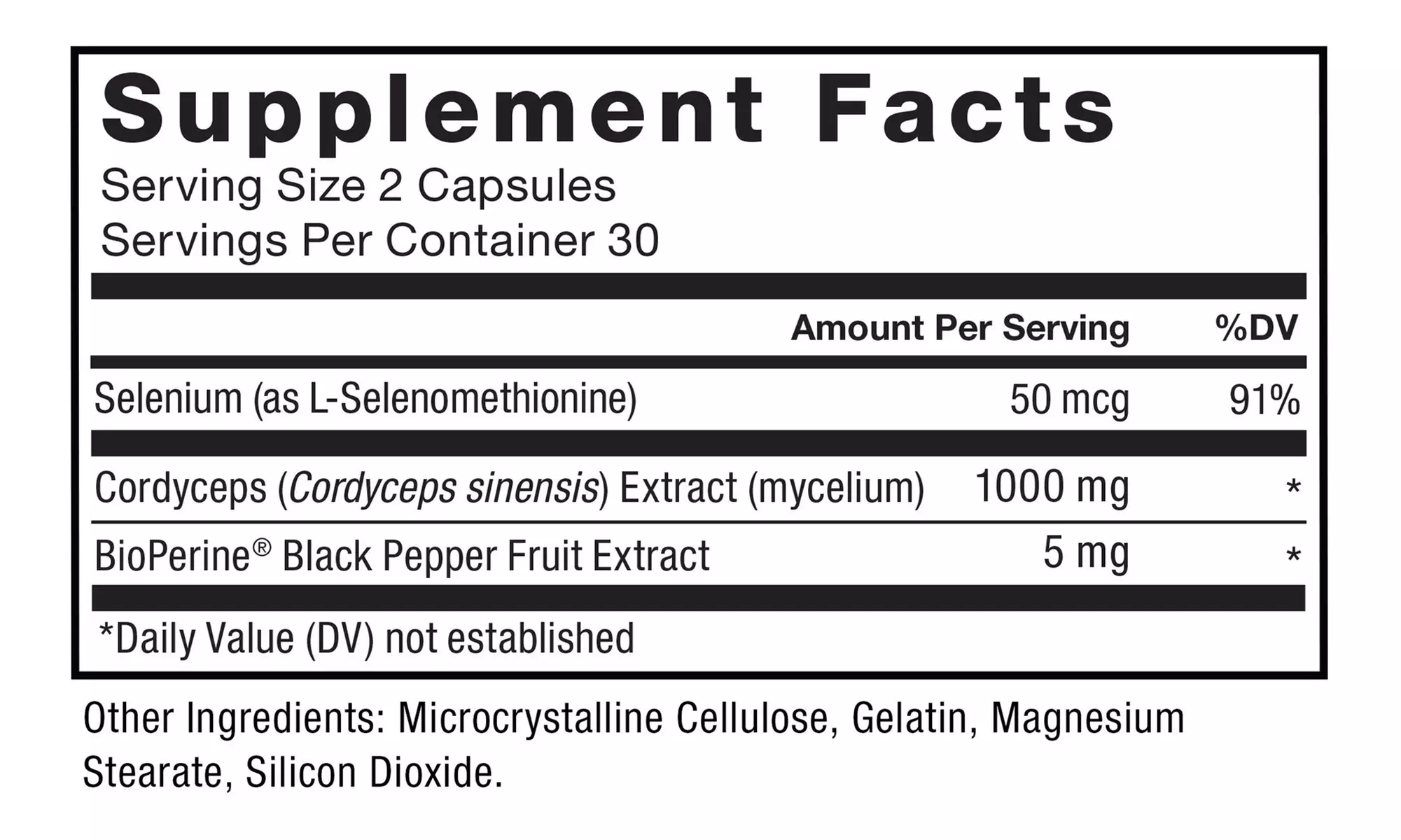 Force Factor Cordyceps Mushroom Extract 1000 MG