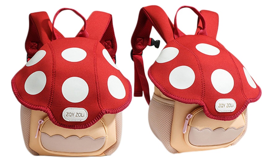 Image 15: Mushroom Design Kids' Backpack with Adjustable Straps