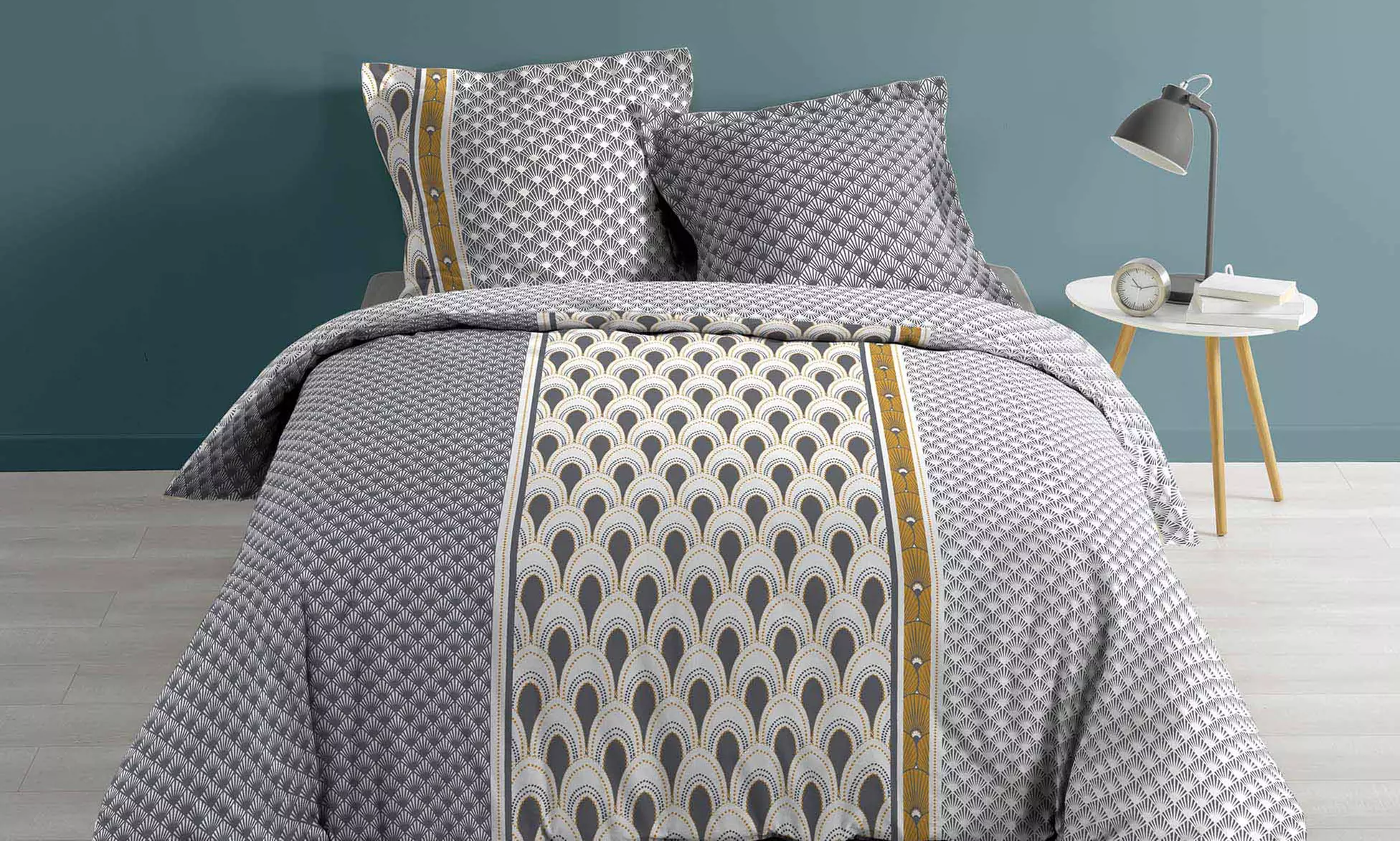 Pack prêt à dormir Hygge en coton avec housse de couette, taies d'oreiller et drap - Primary Image